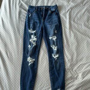 American Eagle Dark blue wash jeans. Size 0 standard